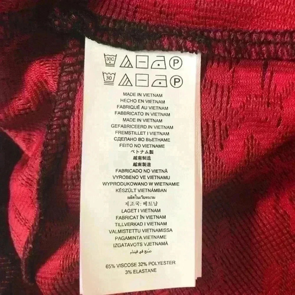 MICHAEL KORS Red Currant Black Lace Print Knit Flare Hem Skirt Petite Large NWT - Picture 13 of 16